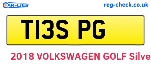 T13SPG are the vehicle registration plates.