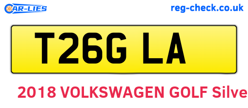 T26GLA are the vehicle registration plates.