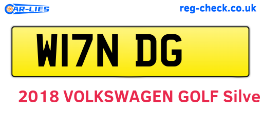 W17NDG are the vehicle registration plates.