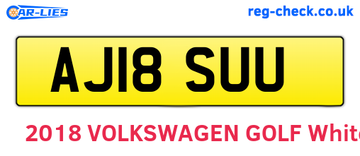 AJ18SUU are the vehicle registration plates.
