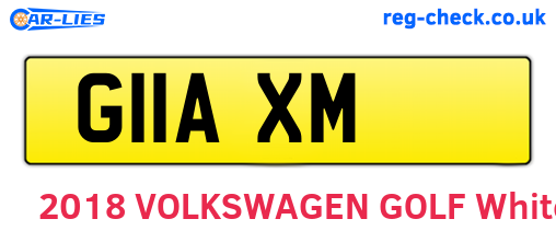 G11AXM are the vehicle registration plates.