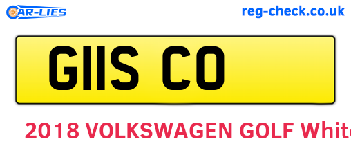 G11SCO are the vehicle registration plates.