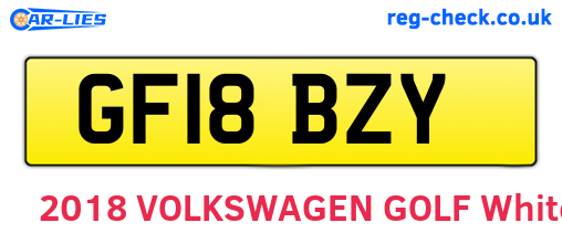 GF18BZY are the vehicle registration plates.