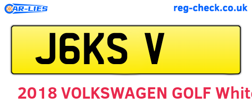 J6KSV are the vehicle registration plates.