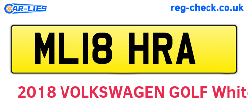 ML18HRA are the vehicle registration plates.