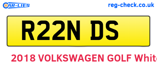 R22NDS are the vehicle registration plates.
