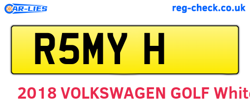 R5MYH are the vehicle registration plates.