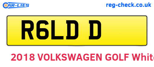 R6LDD are the vehicle registration plates.