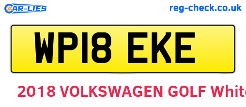 WP18EKE are the vehicle registration plates.