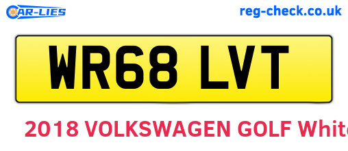 WR68LVT are the vehicle registration plates.