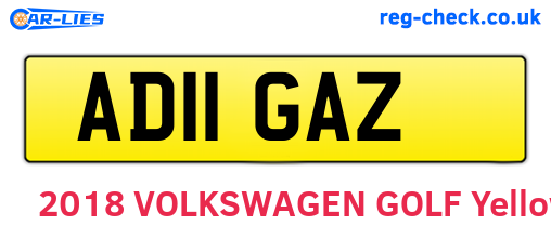 AD11GAZ are the vehicle registration plates.