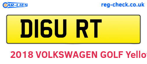 D16URT are the vehicle registration plates.