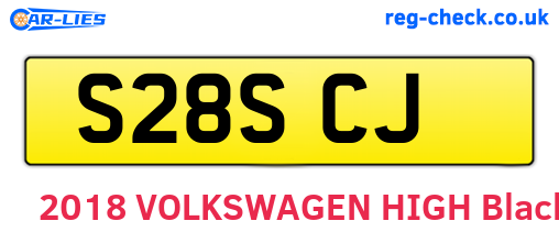 S28SCJ are the vehicle registration plates.