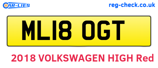 ML18OGT are the vehicle registration plates.