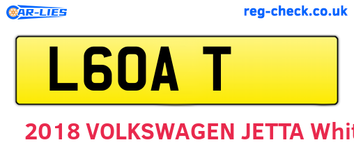 L6OAT are the vehicle registration plates.