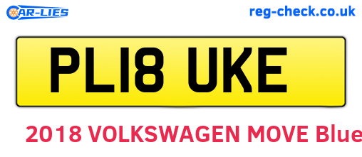 PL18UKE are the vehicle registration plates.