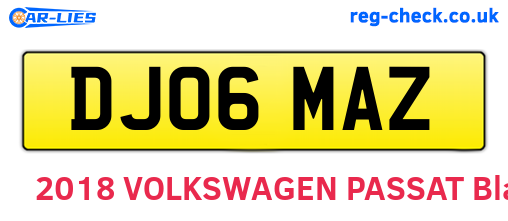 DJ06MAZ are the vehicle registration plates.