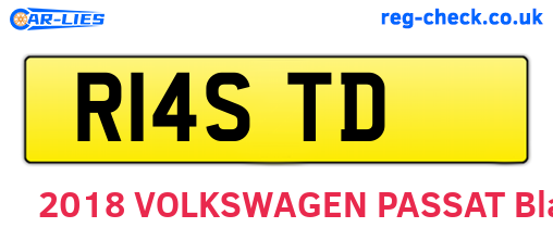 R14STD are the vehicle registration plates.