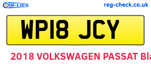 WP18JCY are the vehicle registration plates.