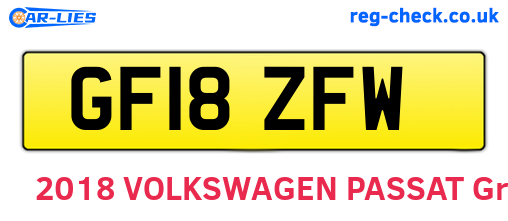 GF18ZFW are the vehicle registration plates.