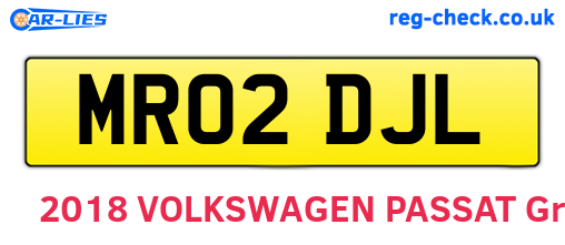 MR02DJL are the vehicle registration plates.