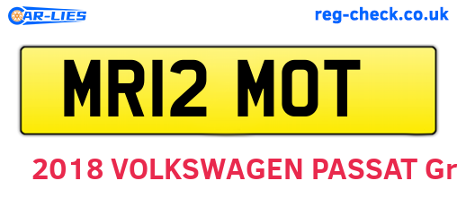 MR12MOT are the vehicle registration plates.