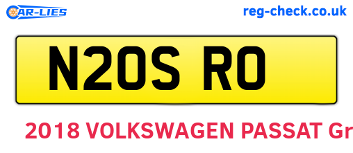 N20SRO are the vehicle registration plates.