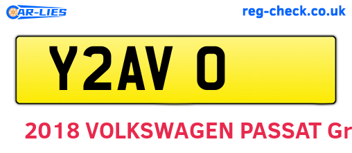 Y2AVO are the vehicle registration plates.