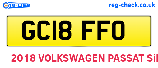 GC18FFO are the vehicle registration plates.