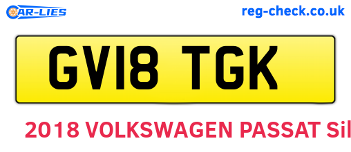 GV18TGK are the vehicle registration plates.