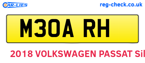 M30ARH are the vehicle registration plates.