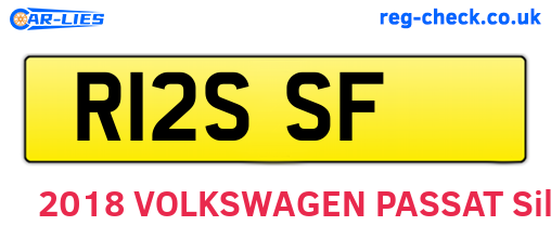 R12SSF are the vehicle registration plates.