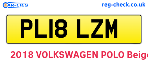 PL18LZM are the vehicle registration plates.