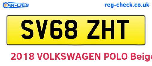 SV68ZHT are the vehicle registration plates.