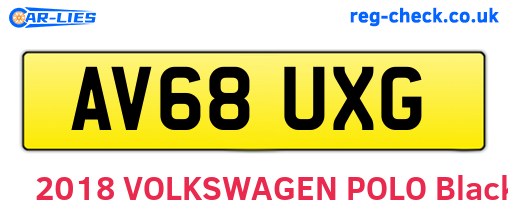 AV68UXG are the vehicle registration plates.