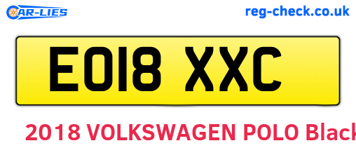 EO18XXC are the vehicle registration plates.