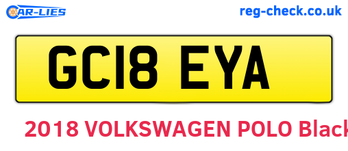 GC18EYA are the vehicle registration plates.