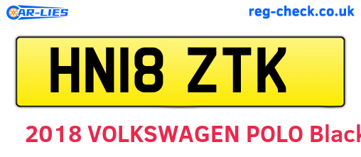 HN18ZTK are the vehicle registration plates.