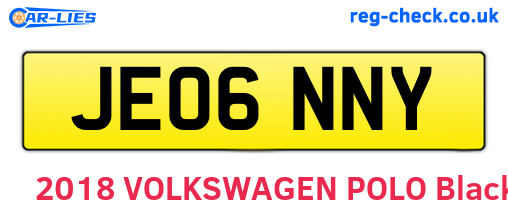 JE06NNY are the vehicle registration plates.