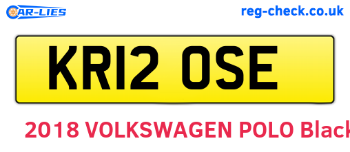 KR12OSE are the vehicle registration plates.