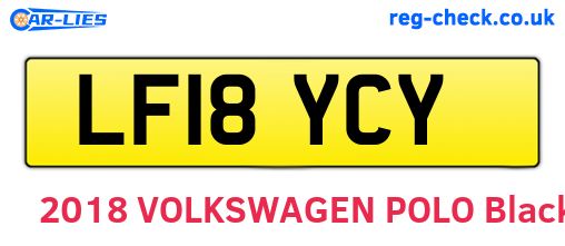 LF18YCY are the vehicle registration plates.