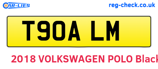 T90ALM are the vehicle registration plates.
