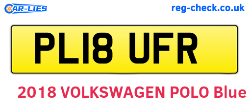 PL18UFR are the vehicle registration plates.