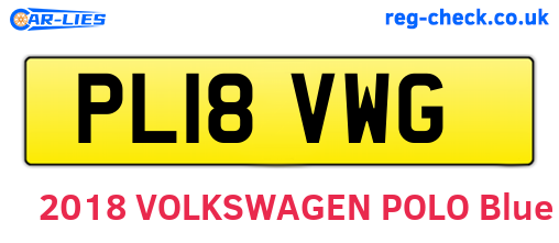 PL18VWG are the vehicle registration plates.