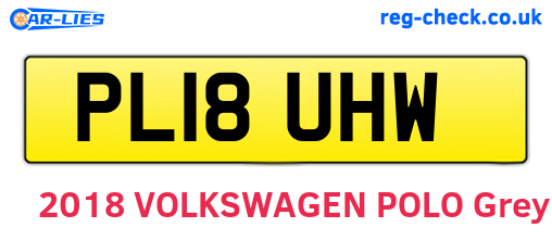 PL18UHW are the vehicle registration plates.