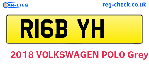R16BYH are the vehicle registration plates.