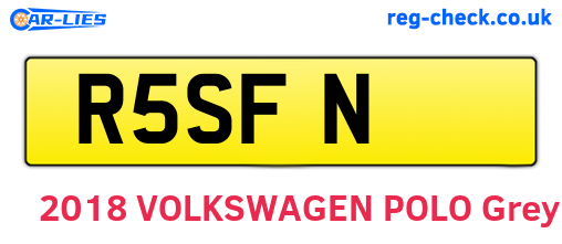 R5SFN are the vehicle registration plates.