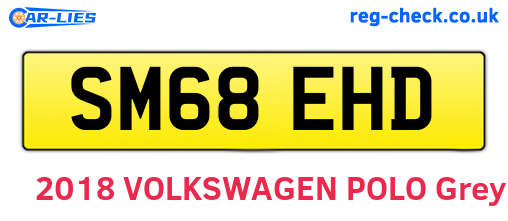 SM68EHD are the vehicle registration plates.