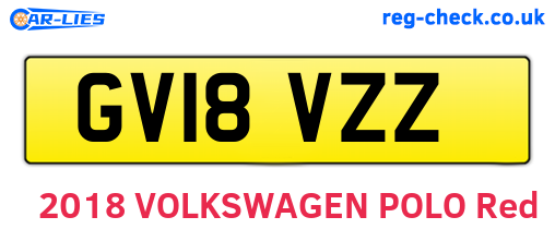 GV18VZZ are the vehicle registration plates.