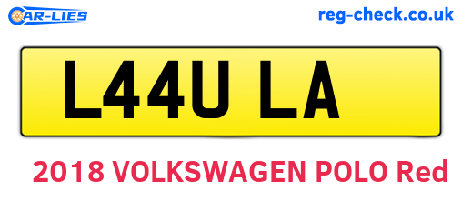 L44ULA are the vehicle registration plates.